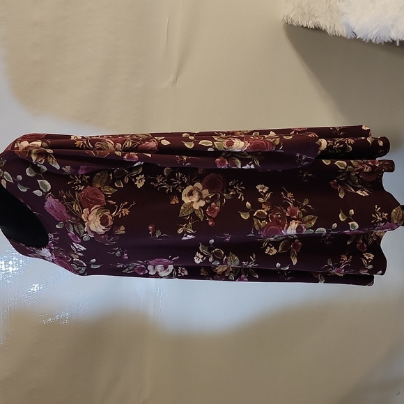 Wishful Park cranberry floral dress size XL - Picture 4 of 12